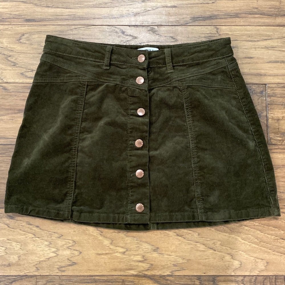 Forever 21 Olive Green Corduroy Skirt -US 31